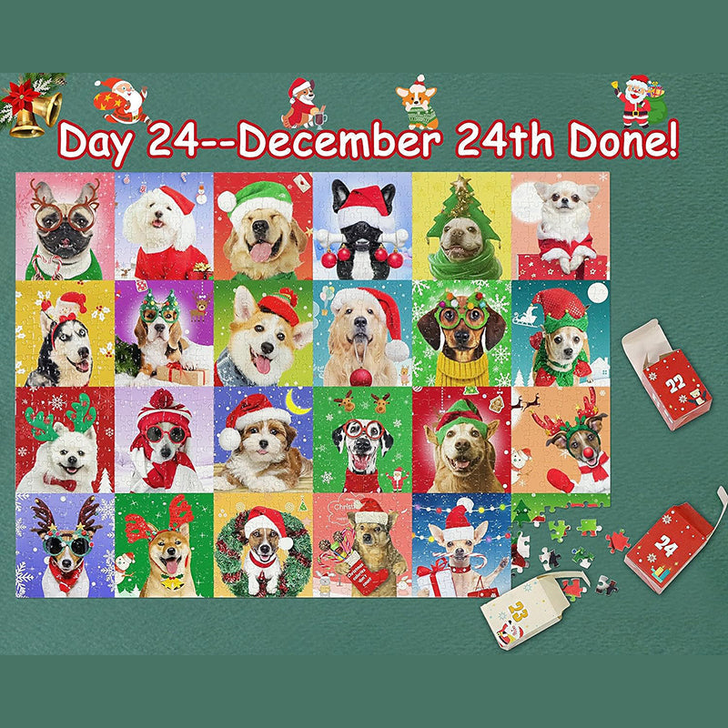 1000PCS Christmas Jigsaw Puzzles Advent Calendar  - Christmas Gift