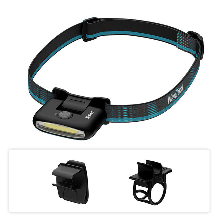 Rechargeable Adjustable Headlamps for Runners, with Head Band, Hat Clip &amp; Bike Clip