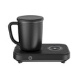 Black cup warmer cooler with wireless charger
