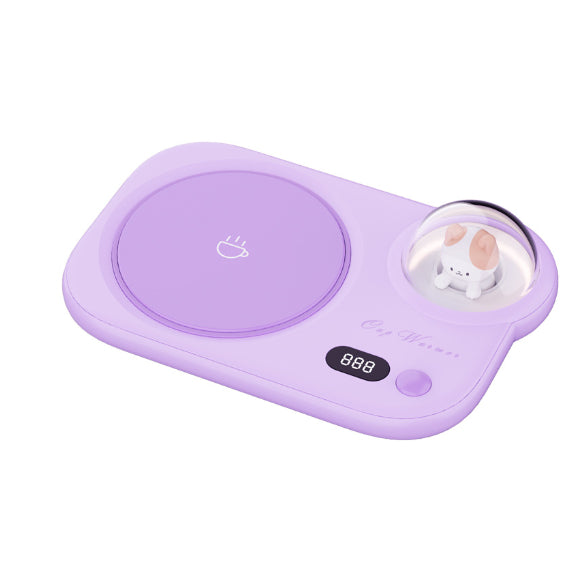 Cup warmer with glowing pet night light dome