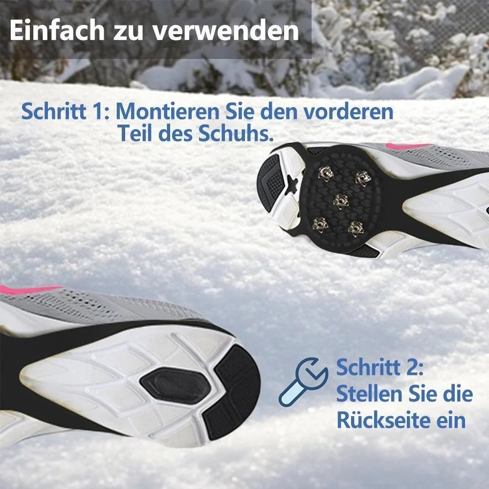 Harwelton™ Anti-Slip Ice Grips for Shoes – Steel Spikes, Set of 2 Pairs