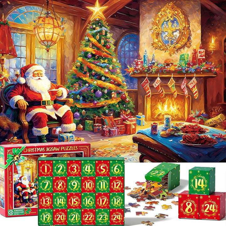1000PCS Christmas Jigsaw Puzzles Advent Calendar  - Christmas Gift