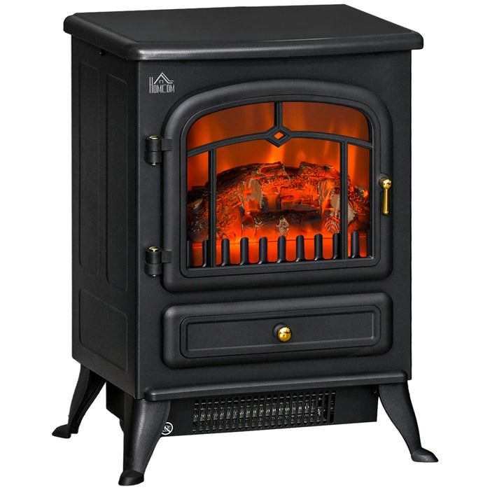 Harwelton Vintage Style Electric Stove 1850W with Glowing Log Effect