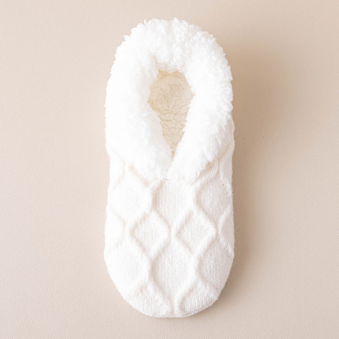 Harwelton Plush Lined Slipper Socks with Grip Dots