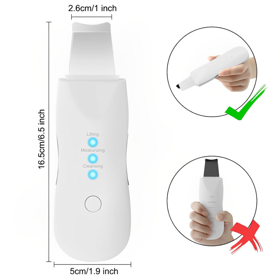 Ultrasonic Skin Scrubber with Three Modes for Smoother Skin