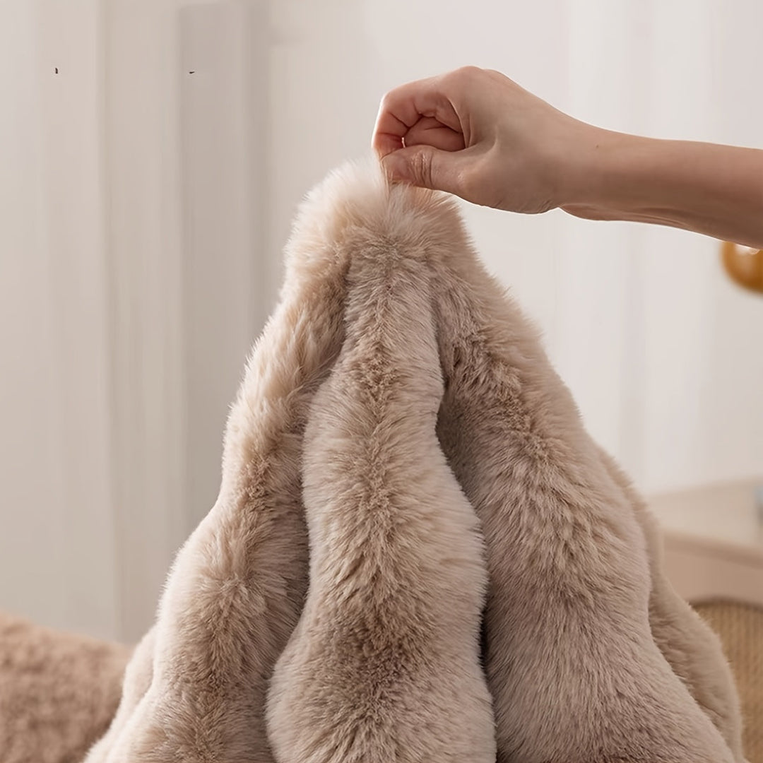 Harwelton™ Round Fluffy Bubble Rug in Dense, Soft Fleece for Cosy Rooms