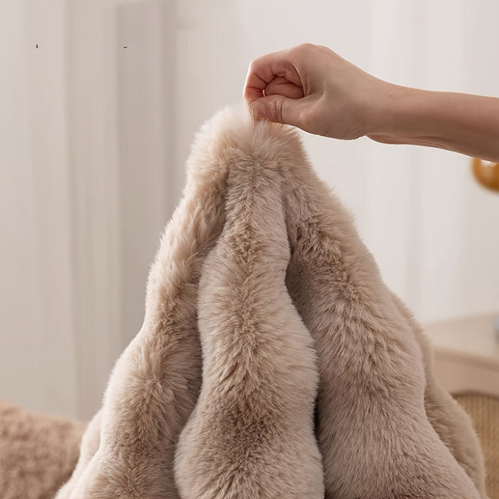 Harwelton™ Round Fluffy Bubble Rug in Dense, Soft Fleece for Cosy Rooms