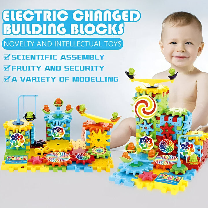 Harwelton™ Motorised Gear Building Blocks Set for Curious Young Builders