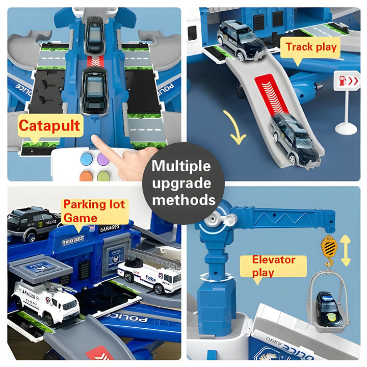 Harwelton™ XL Airplane Toy Set with Cars, Crane and Road Signs, 20 Pieces