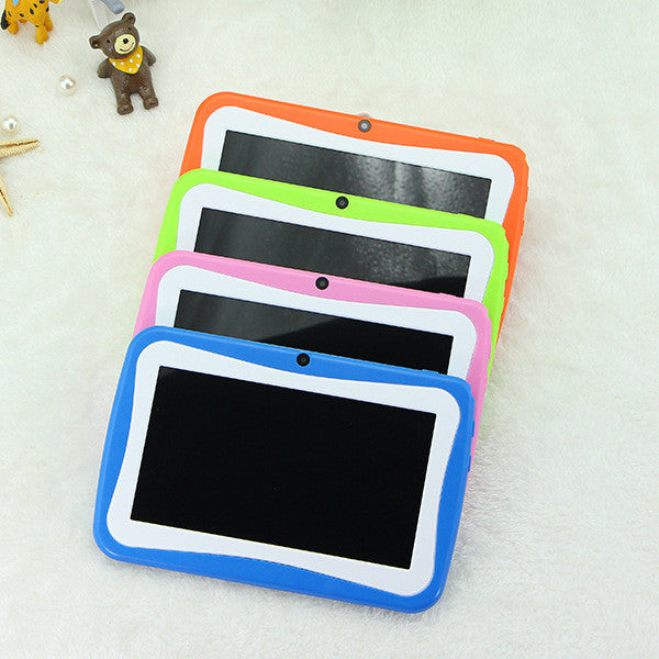 Kids tablet in blue silicone case