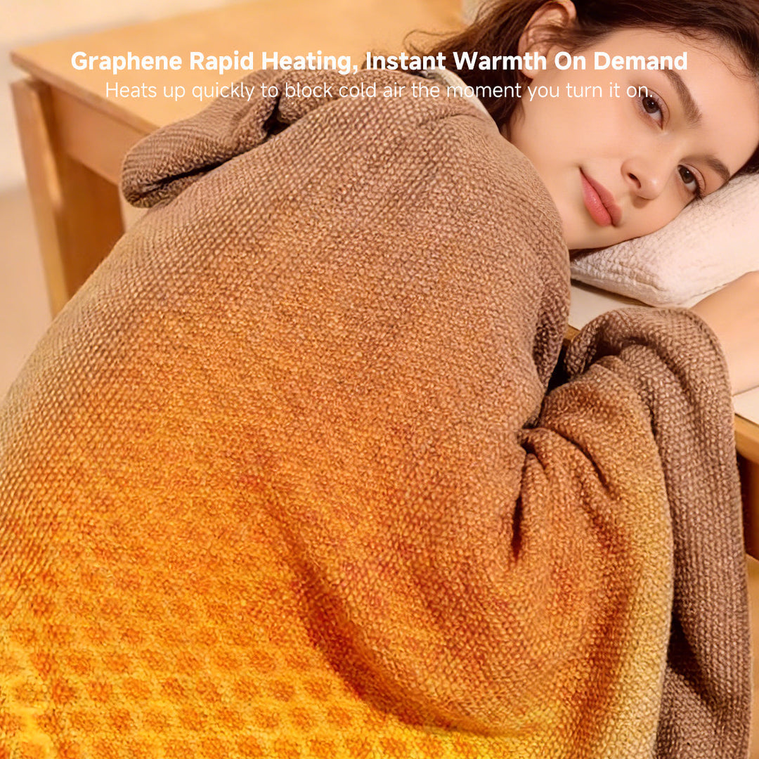 Harwelton™ Hooded USB Heated Shawl with Zip and 3 Heat Settings