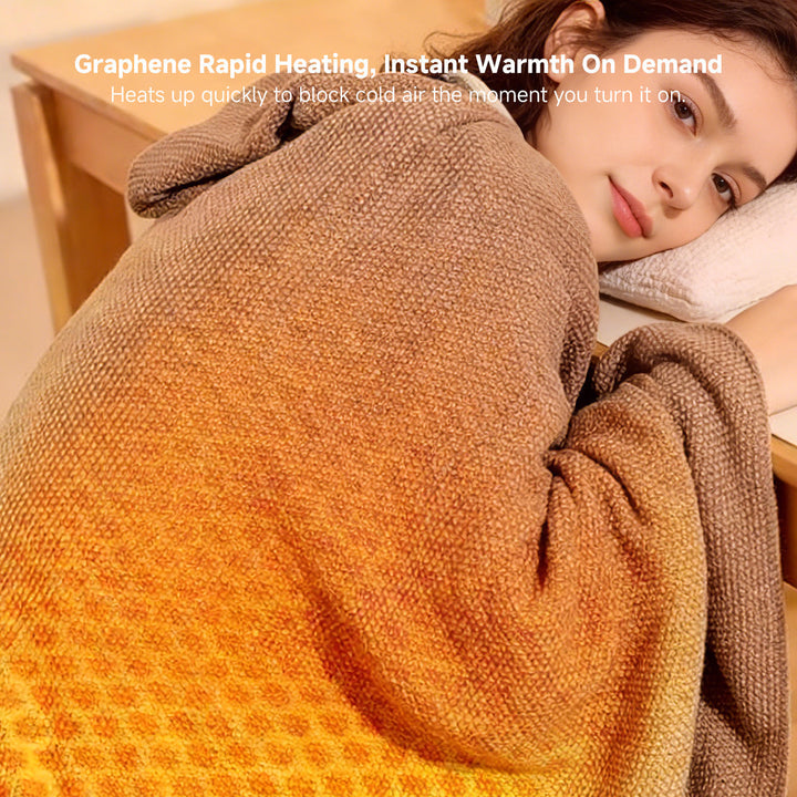 Harwelton™ Hooded USB Heated Shawl with Zip and 3 Heat Settings