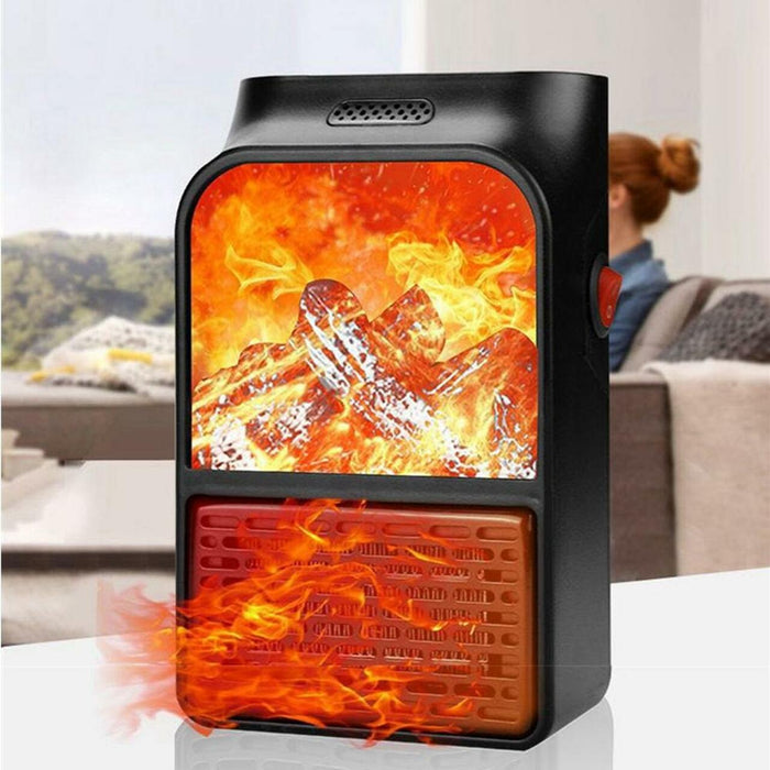 Harwelton™ Plug-In Flame Effect Heater with Remote Control and Timer