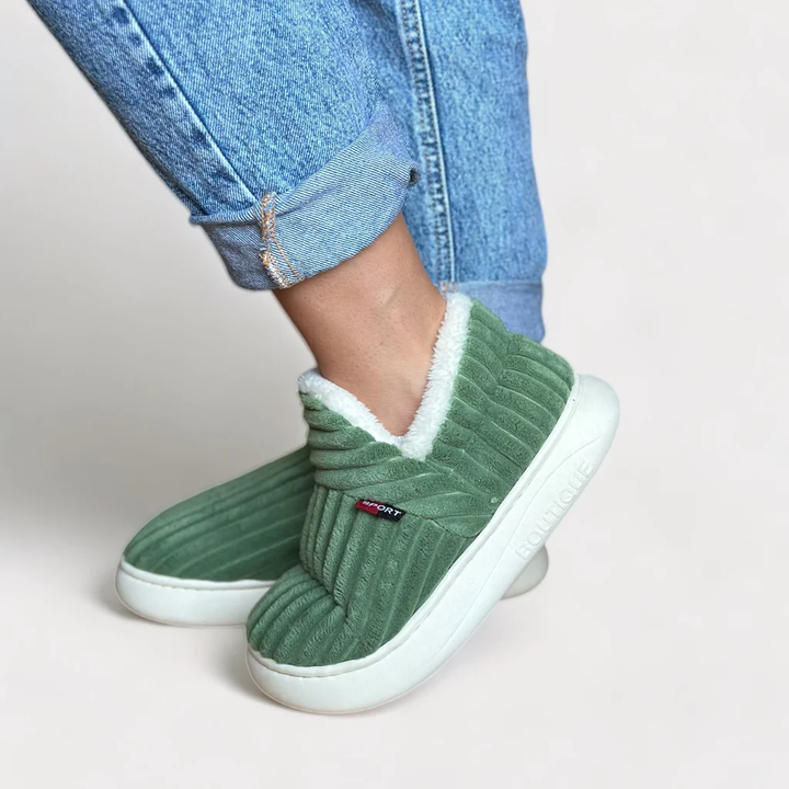 Fluffy Fleece Slippers with Thick Cushioned Non-Slip Sole