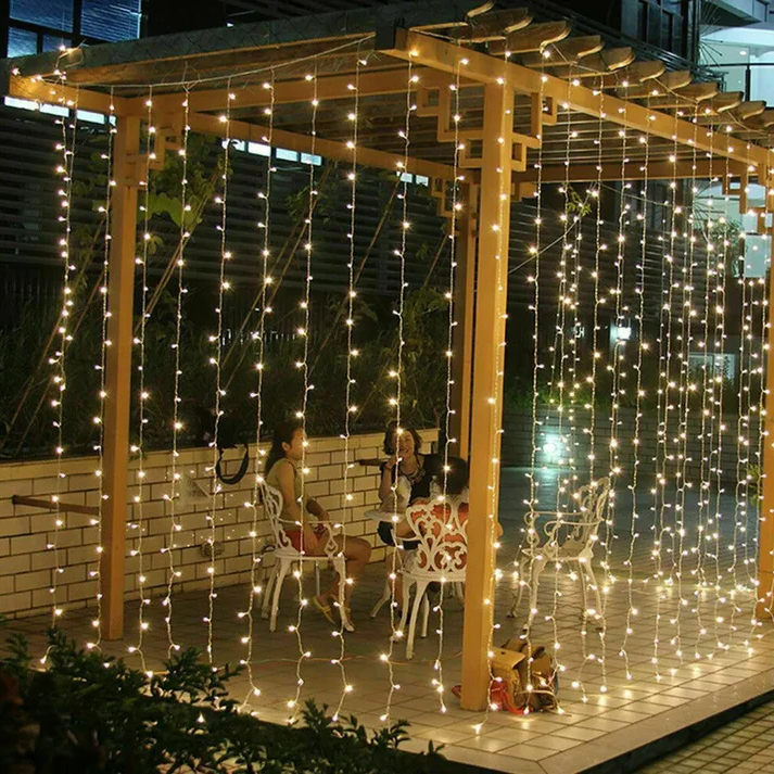 LED Fairy Light Curtain with Remote and Multiple Light Modes