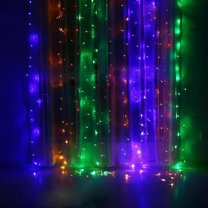 LED Fairy Light Curtain with Remote and Multiple Light Modes