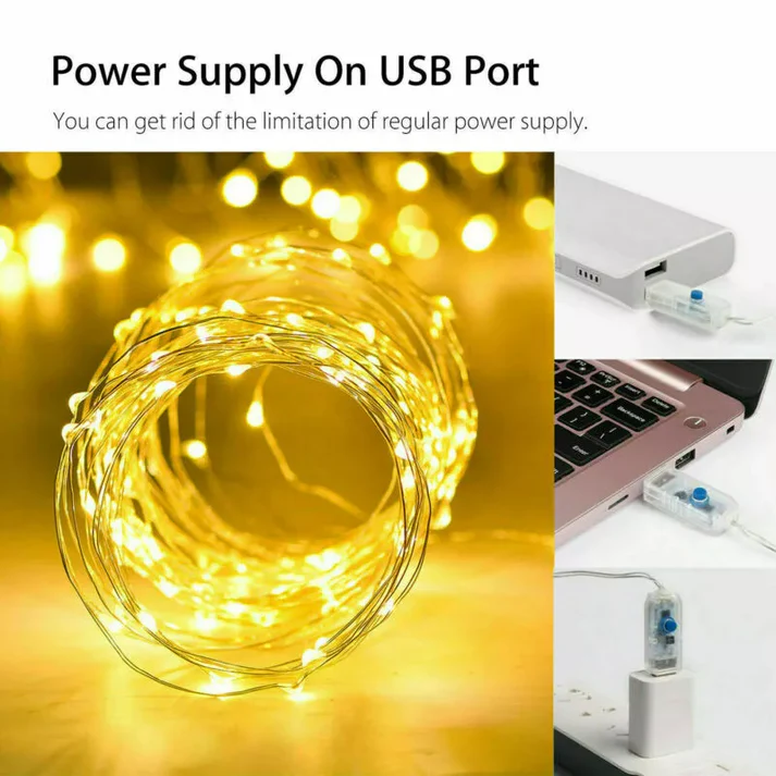 LED Fairy Light Curtain with Remote and Multiple Light Modes
