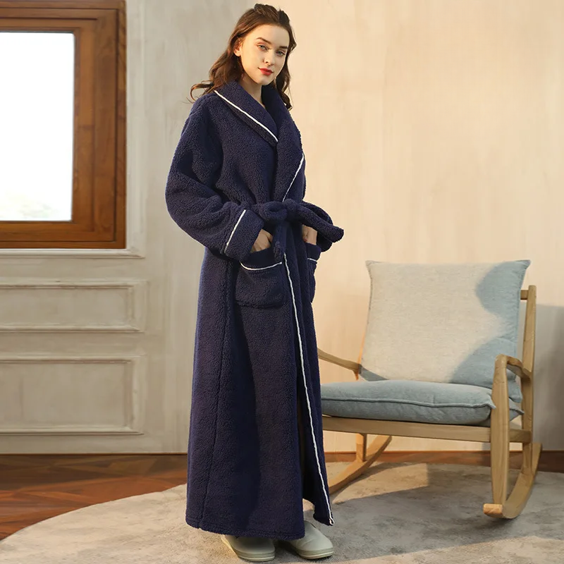 Men’s Flannel Fleece Winter Bathrobe Robe