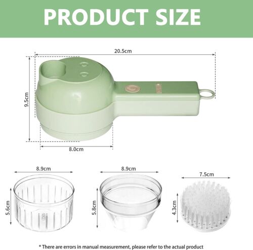 4-in-1 Electric Food Cutter to Chop, Slice, Shred and Grate