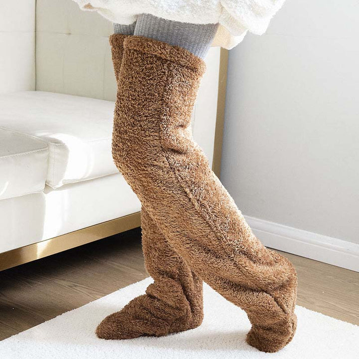Thermal Knee Warmer Socks for Cold Winter Days