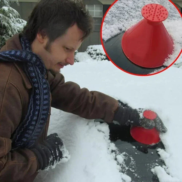 Comfort-Grip Ice Scraper That Clears Frost Twice as Fast
