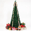 Pop-up Christmas tree with satin ribbons