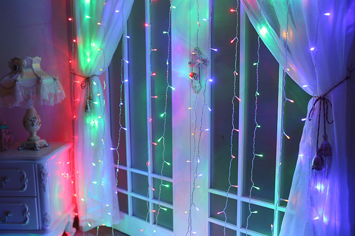 LED Curtain Lights 3x3m With 304 Beads For Parties