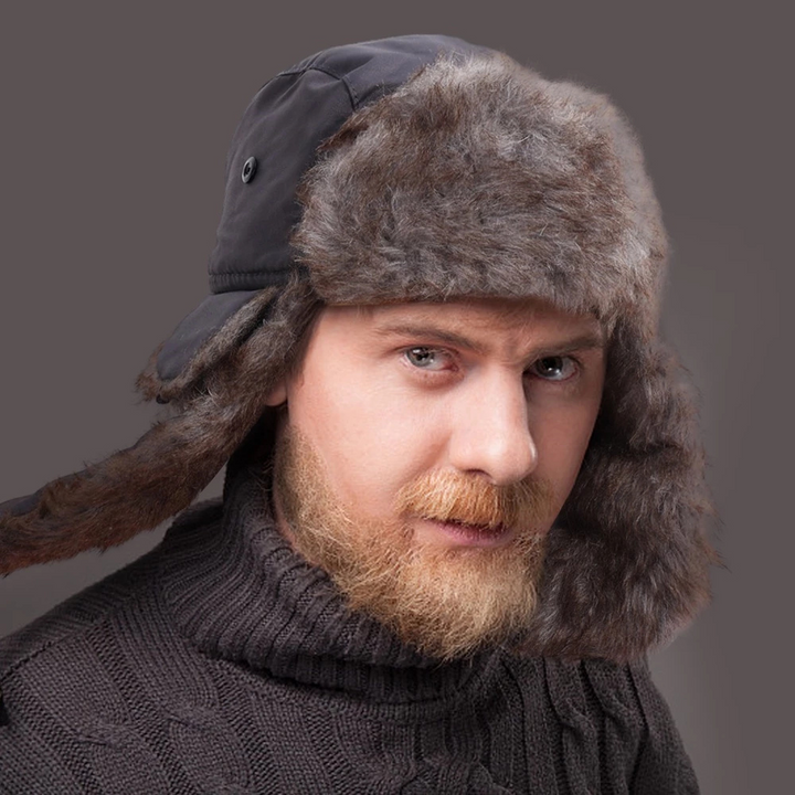 Harwelton™ Faux Fur Trapper Hat with Earflaps for Freezing Days