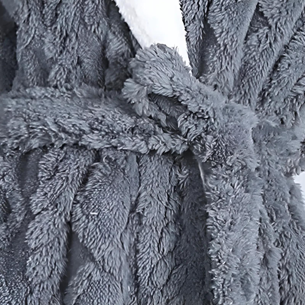 Harwelton™ Long Plush Hooded Dressing Gown with Two Front Pockets