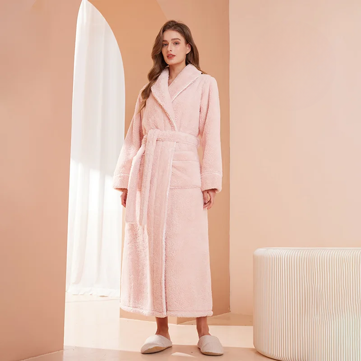 Men’s Flannel Fleece Winter Bathrobe Robe