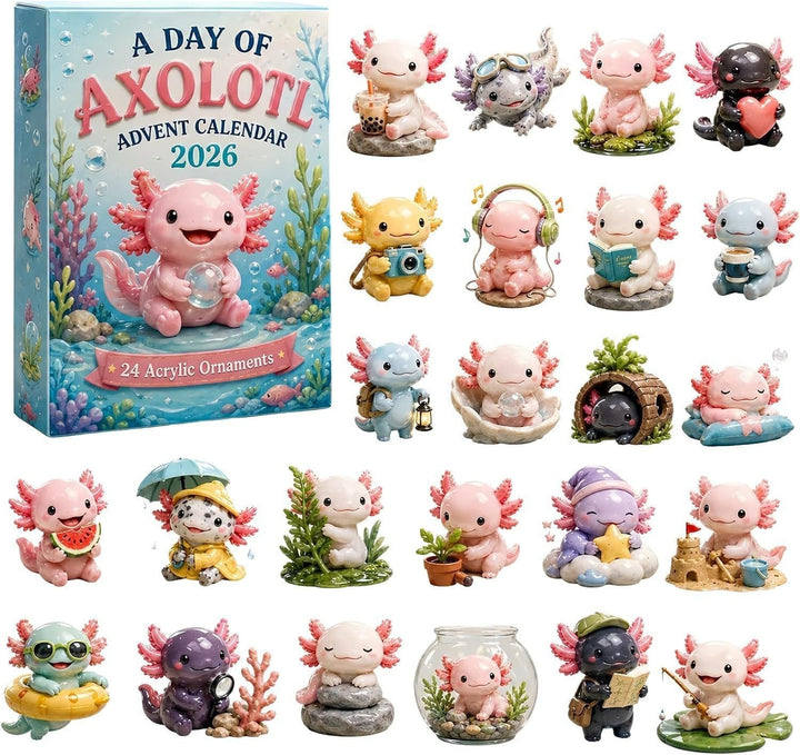 Advent calendar box with acrylic figure ornaments