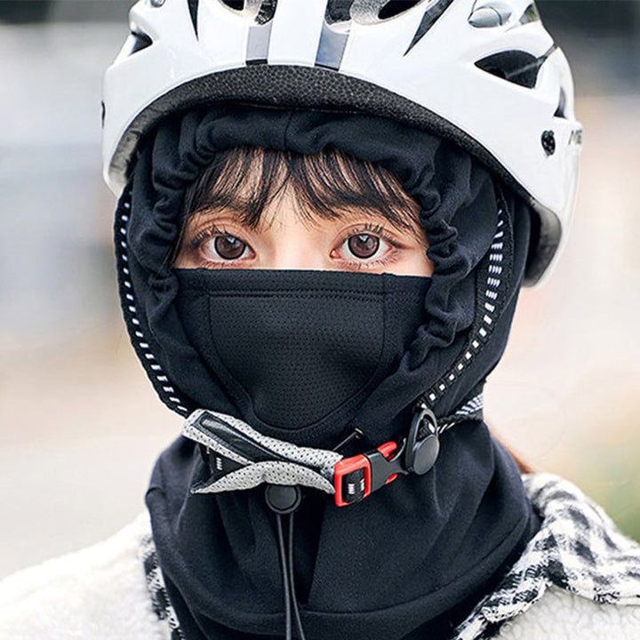 Hooded Cycling Face Mask with Built-In Neck Warmer