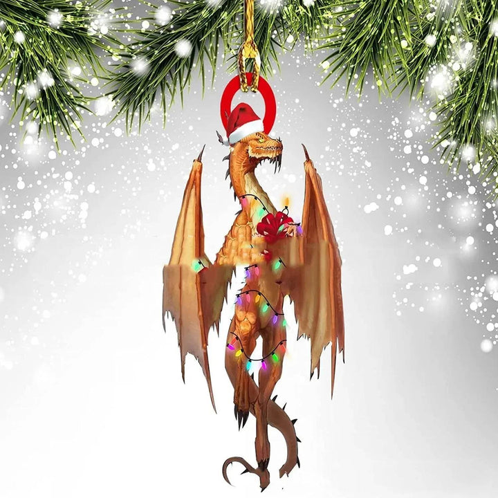 Acrylic Dinosaur Dragon Egg Christmas Tree Ornament – 8 cm