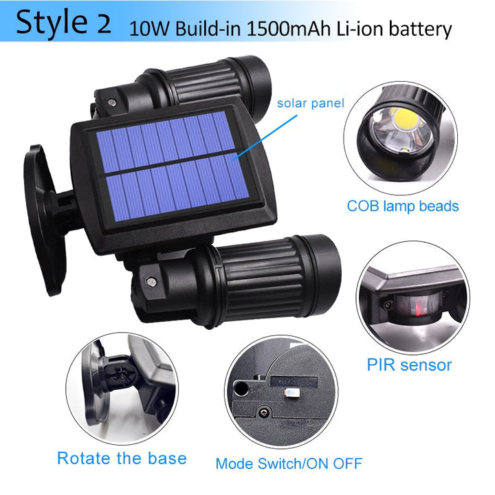 Solar Motion Sensor Security Light with 14 Bright LEDs