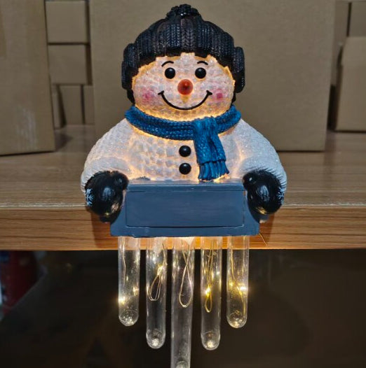 Harwelton Light-Up Snowman with Icicle Lights, Battery Operated