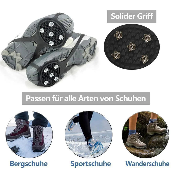 Harwelton™ Anti-Slip Ice Grips for Shoes – Steel Spikes, Set of 2 Pairs