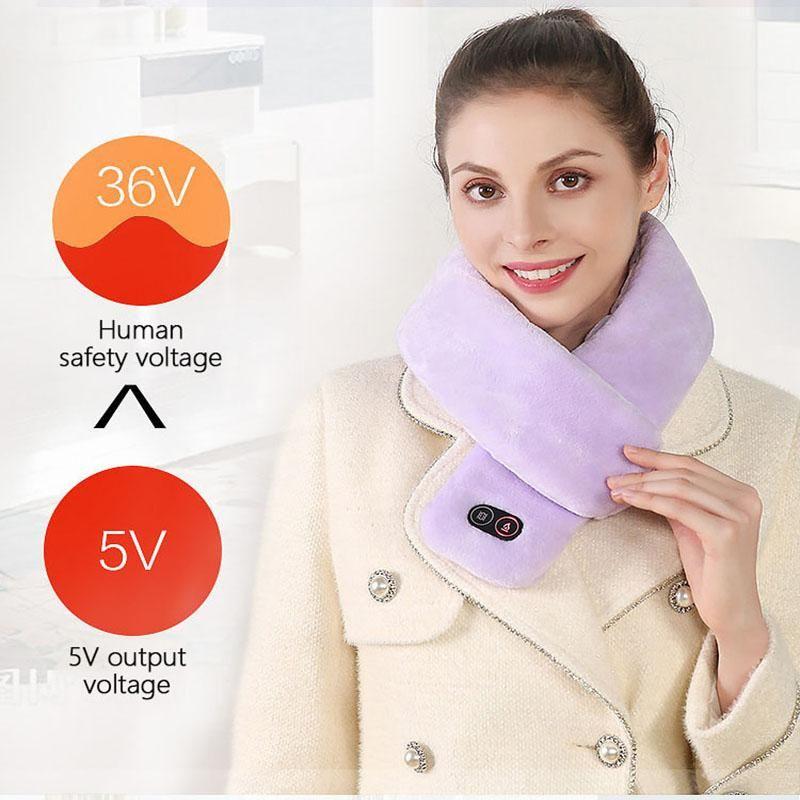 Harwelton™ Heated Neck Scarf with Vibration Massage and USB Charging