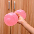 Pink water-filled plastic hand dumbbell