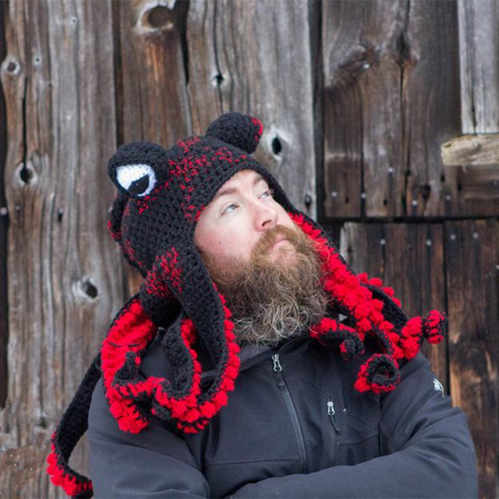 Harwelton Crochet Octopus Hat with Curly Tentacles