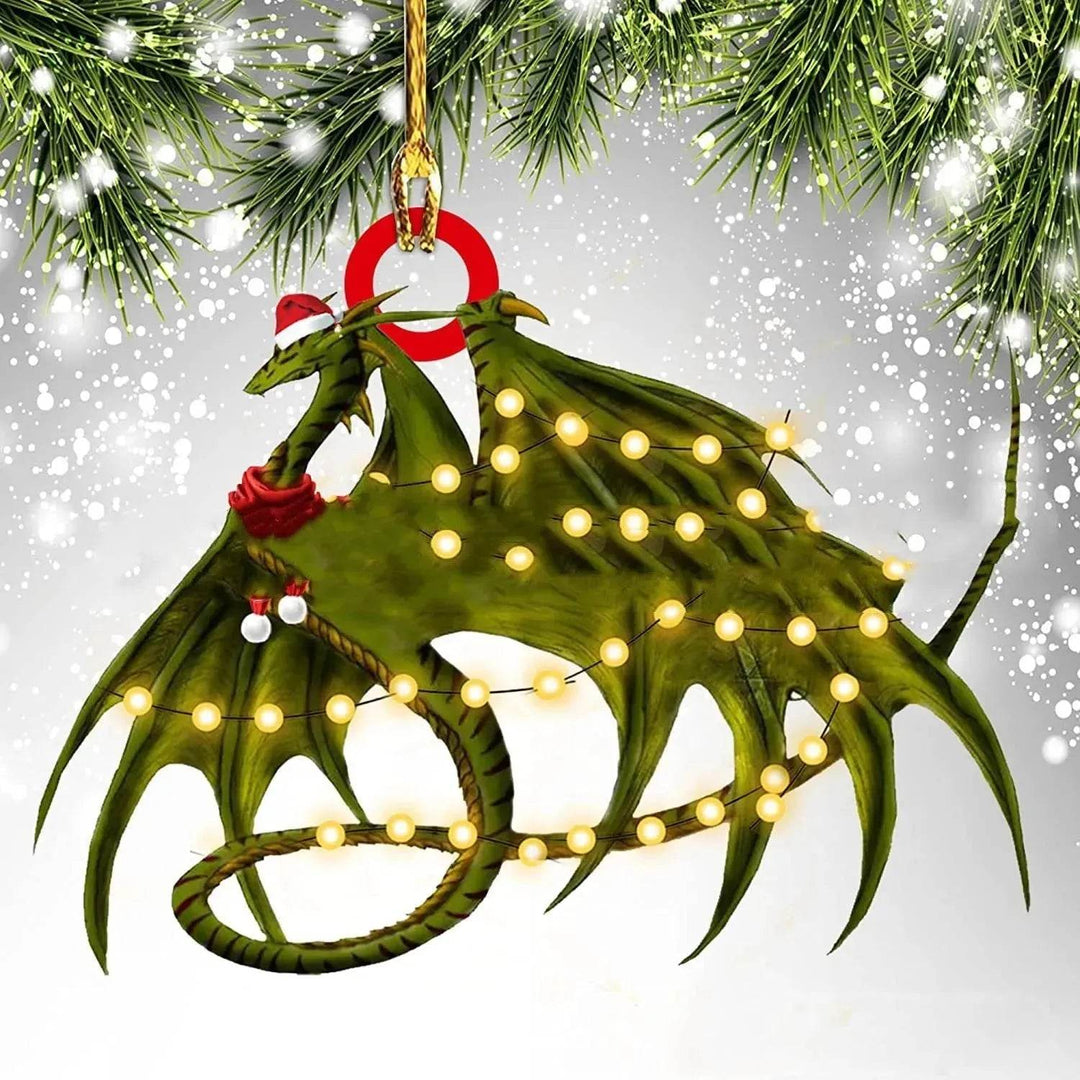 Acrylic Dinosaur Dragon Egg Christmas Tree Ornament – 8 cm