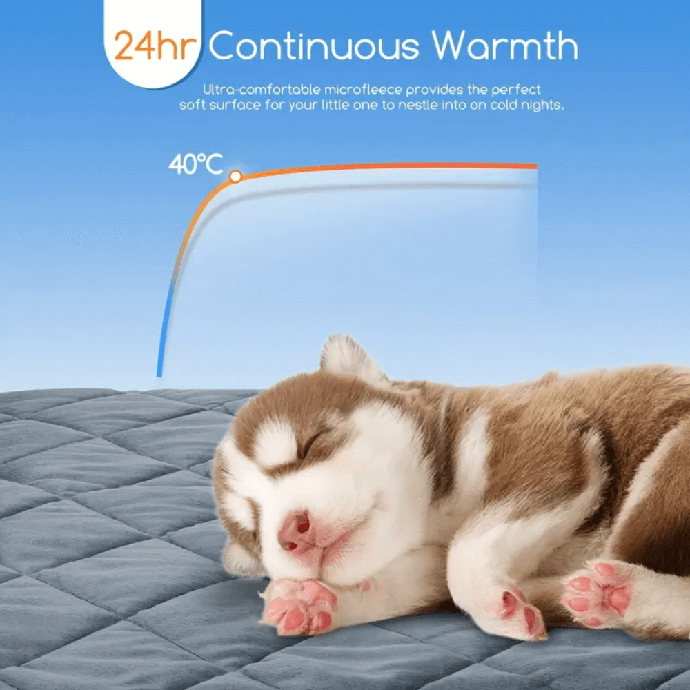 Self-Warming Pet Pad with Non-Slip Base for Dogs and Cats