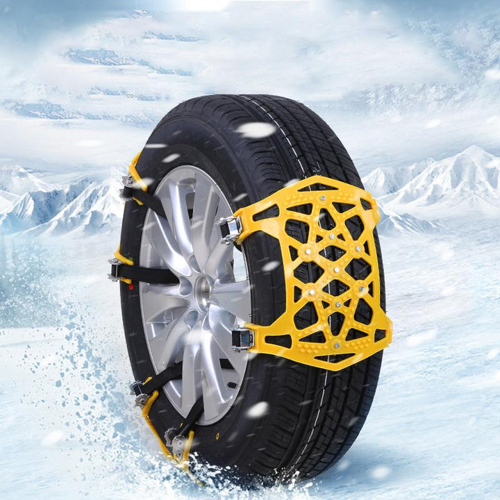 Steel Snow Chains with X-Spikes for Grip on Ice and Snow