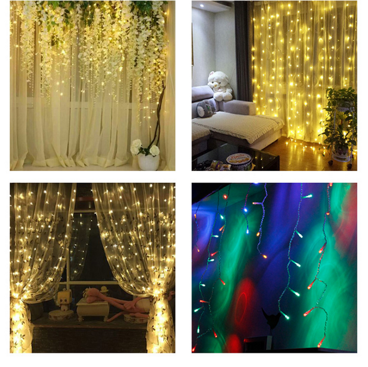 LED Curtain Lights 3x3m With 304 Beads For Parties