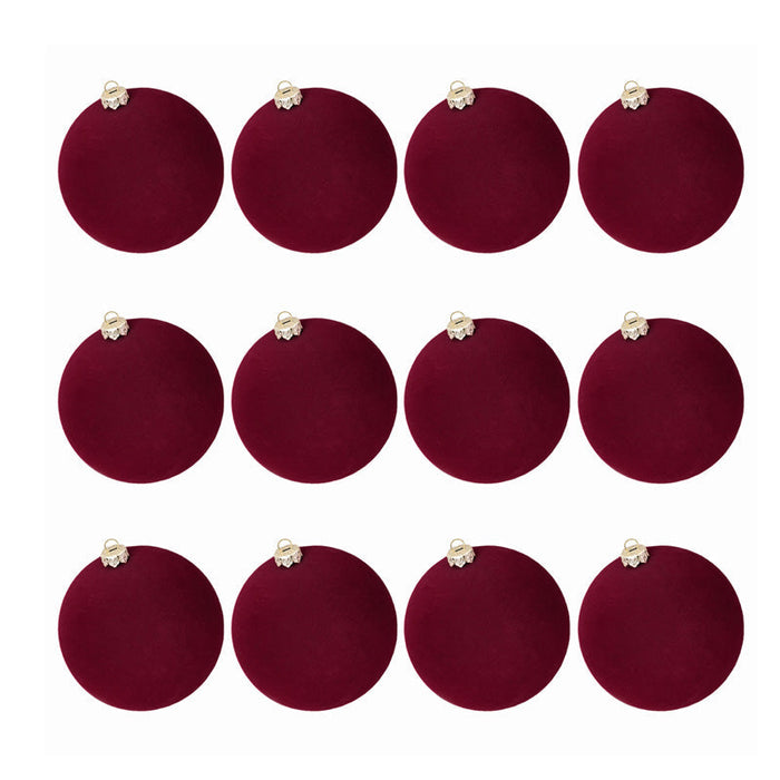 Harwelton™ Velvet Christmas Baubles Set of 12 with Soft Matte Finish