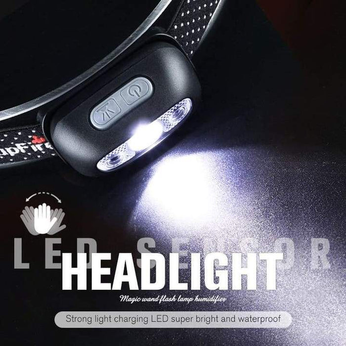 Harwelton™ Rechargeable LED Head Torch with Motion Sensor and SOS Mode
