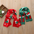 Harwelton™ Kids' Christmas Knit Scarf – Soft Wool Yarn with Reindeer
