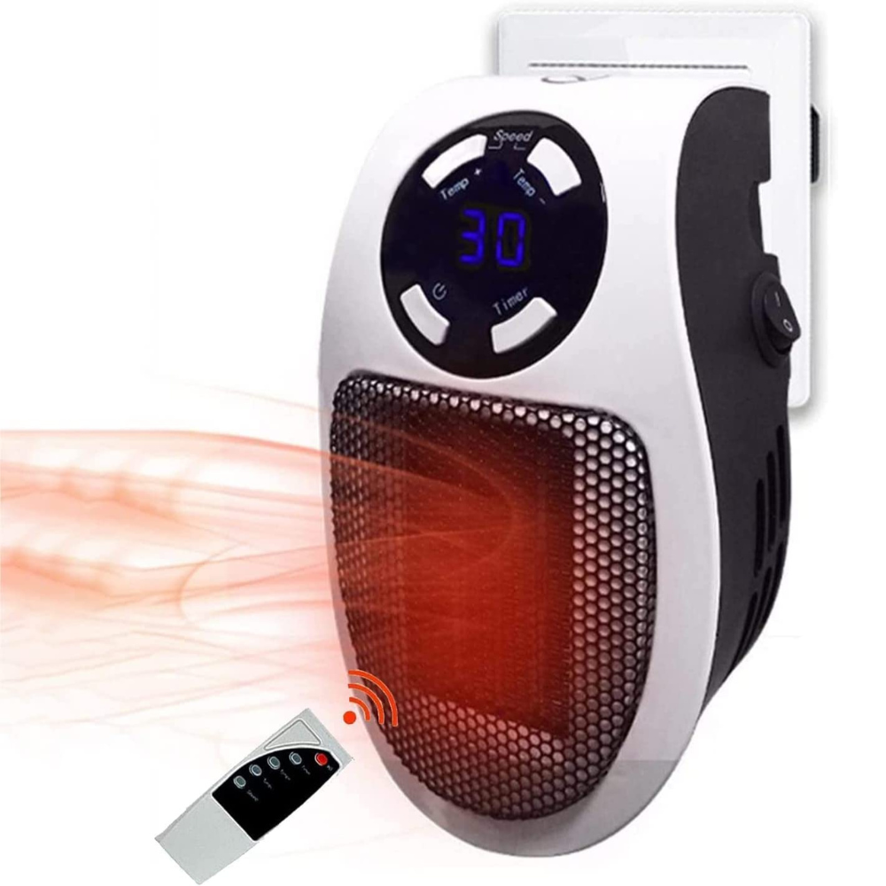 Harwelton™ Plug-In Mini Heater with LED Display and Remote