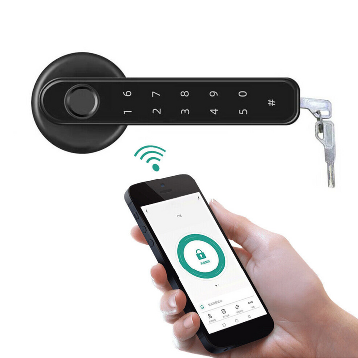 Harwelton™ Smart Fingerprint Door Lock with App Control and Key Backup