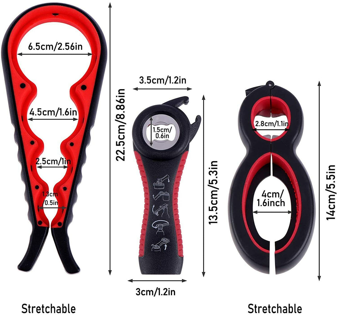 6-in-1 Multi Opener for Jars, Bottles, Cans and Ring Pulls