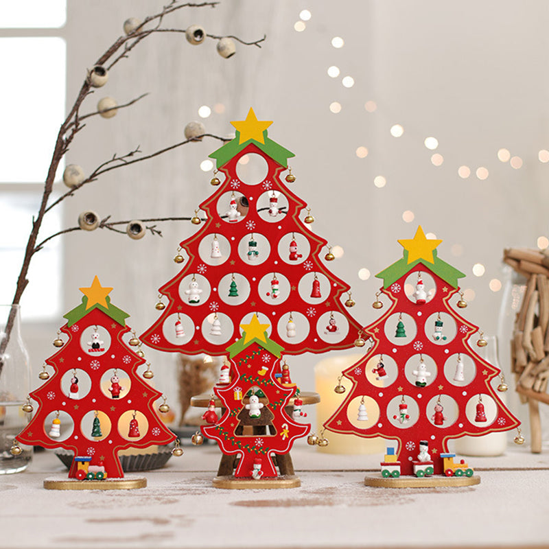 DIY Wooden Mini Christmas Tree Kit – Tool-Free Table Decoration